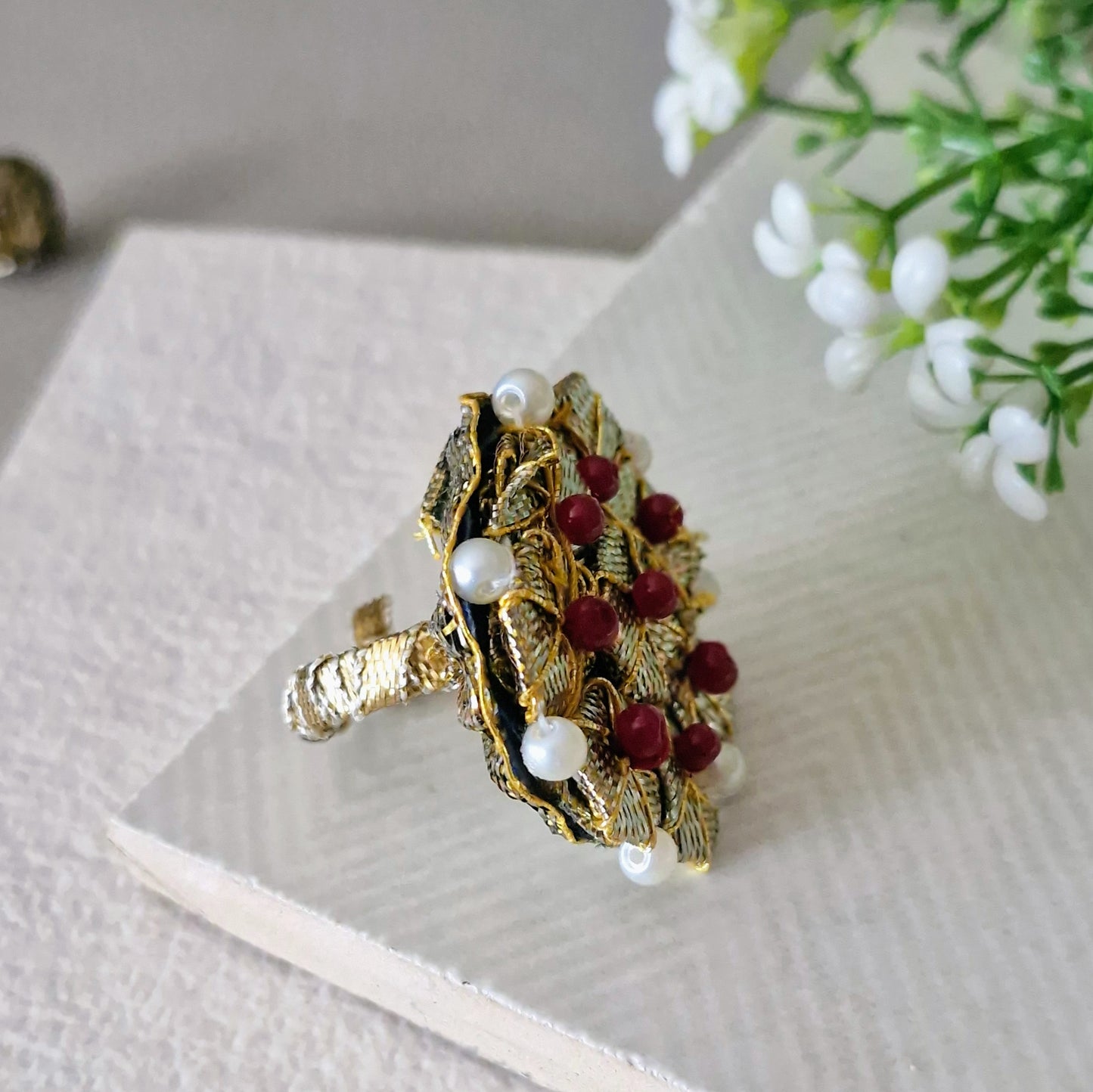 Nayab (Ring) - Maroon