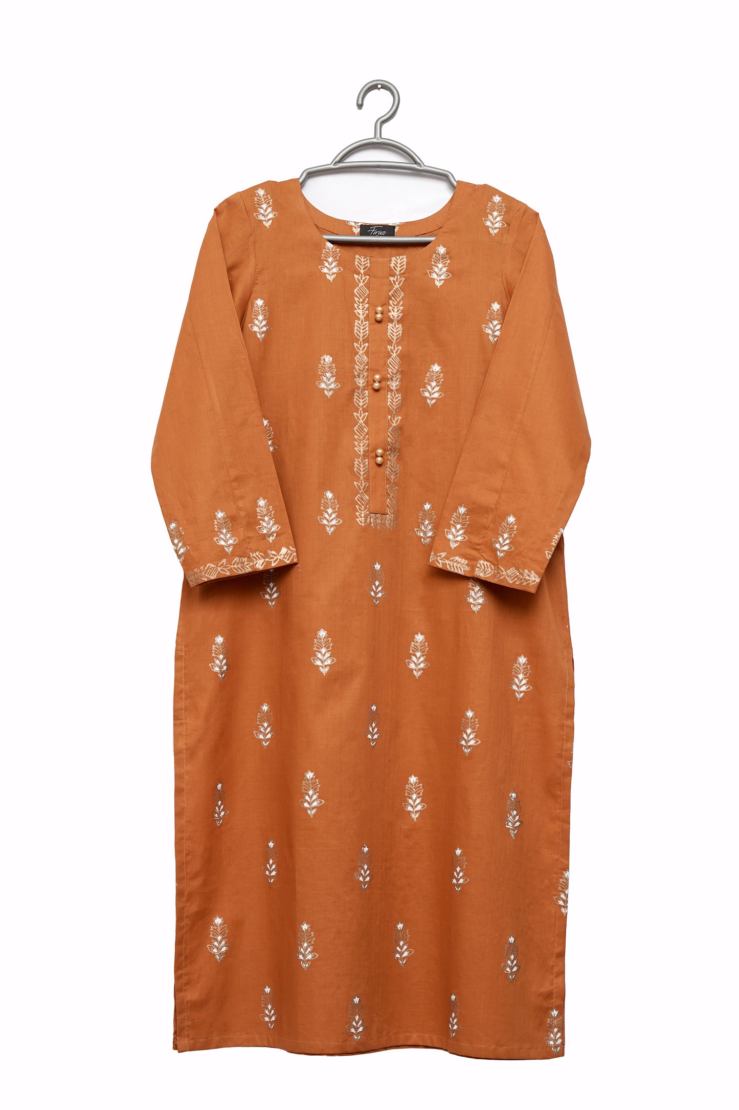 Tabassum (Rust) Stitched Shirt