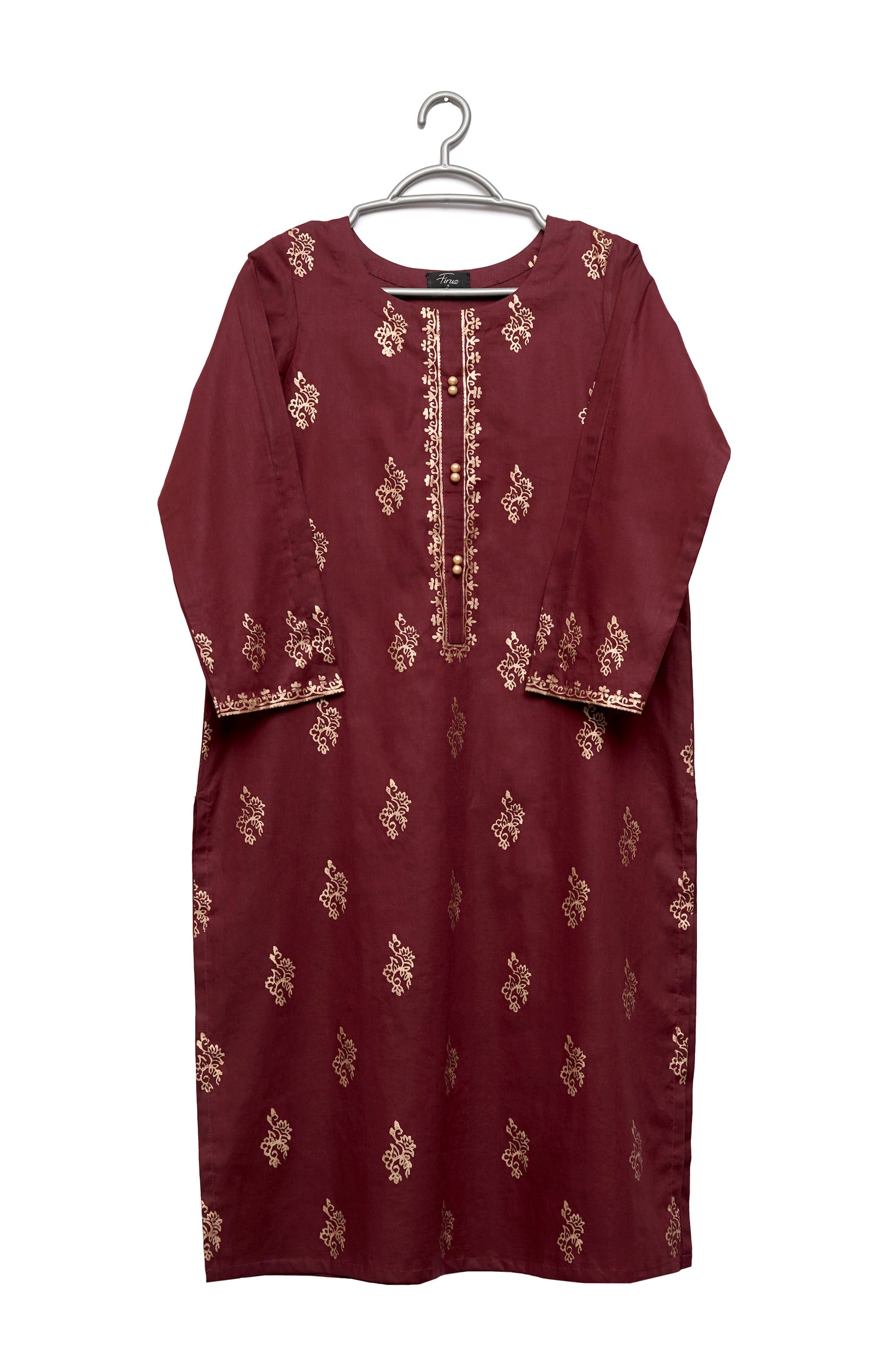 Mehak (Deep Maroon) Stitched Shirt