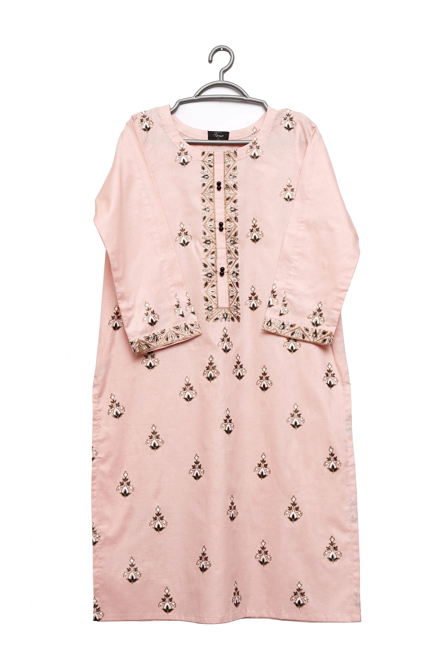 Ibtida (Powder Peach) Stitched Shirt