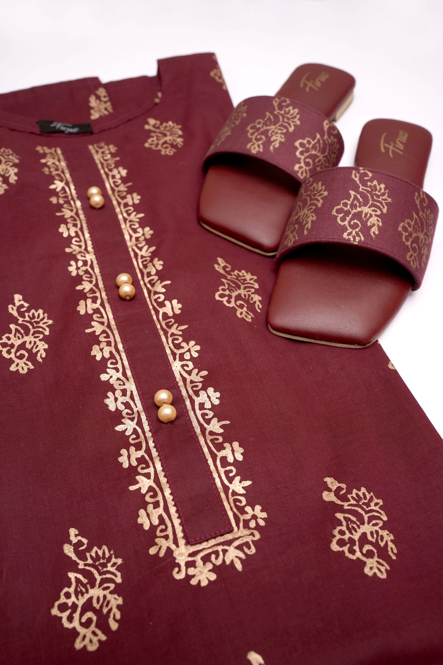 Mehak (Deep Maroon) Stitched Shirt
