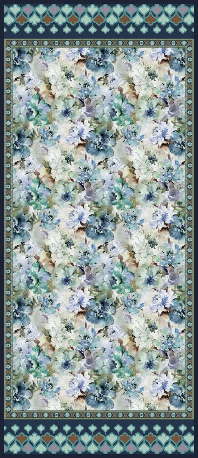 Blue Daisy Dupatta