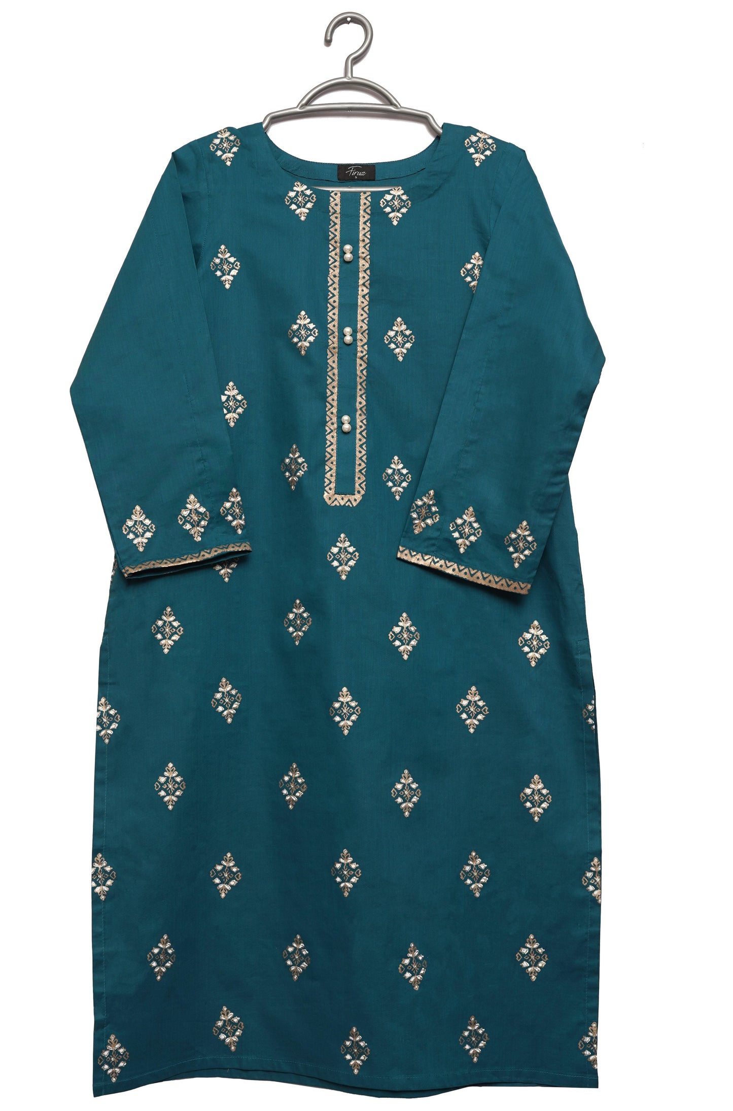Musarrat (Teal) Stitched Shirt