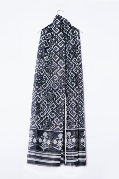 Black Geometric Pattern Duo Set