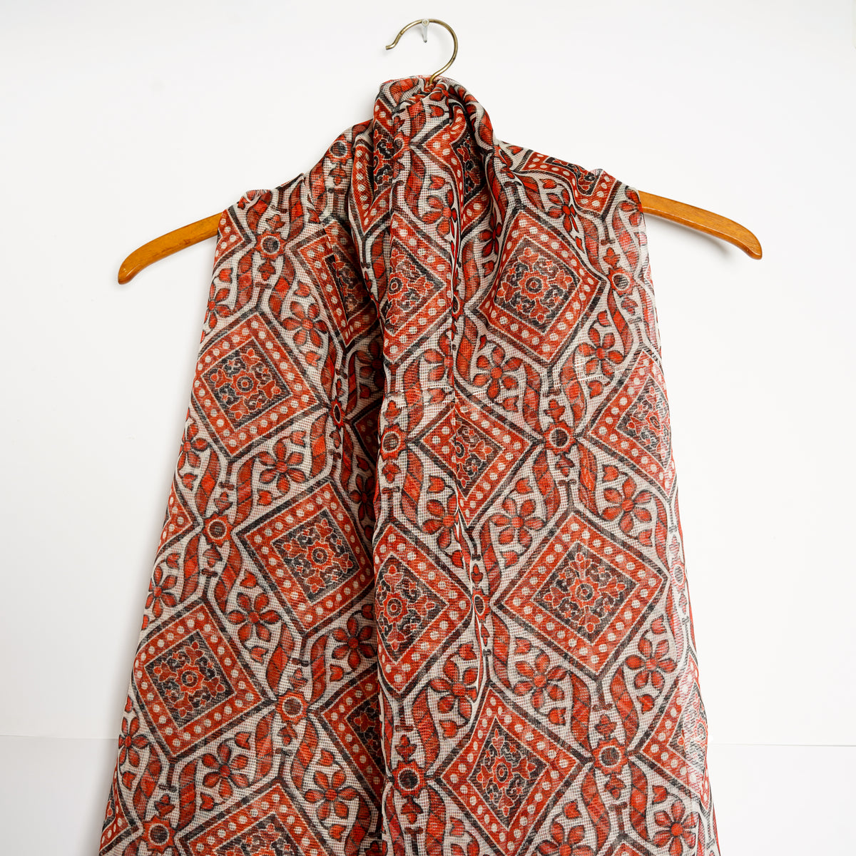 Red Geometric Pattern Duo Set