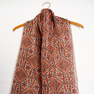 Red Geometric Pattern Duo Set