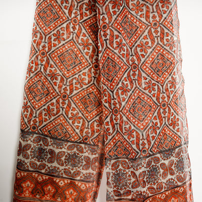 Red Geometric Pattern Duo Set
