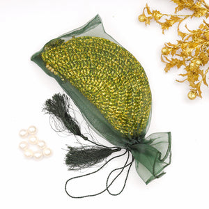 Golden/Green Gota Handbag