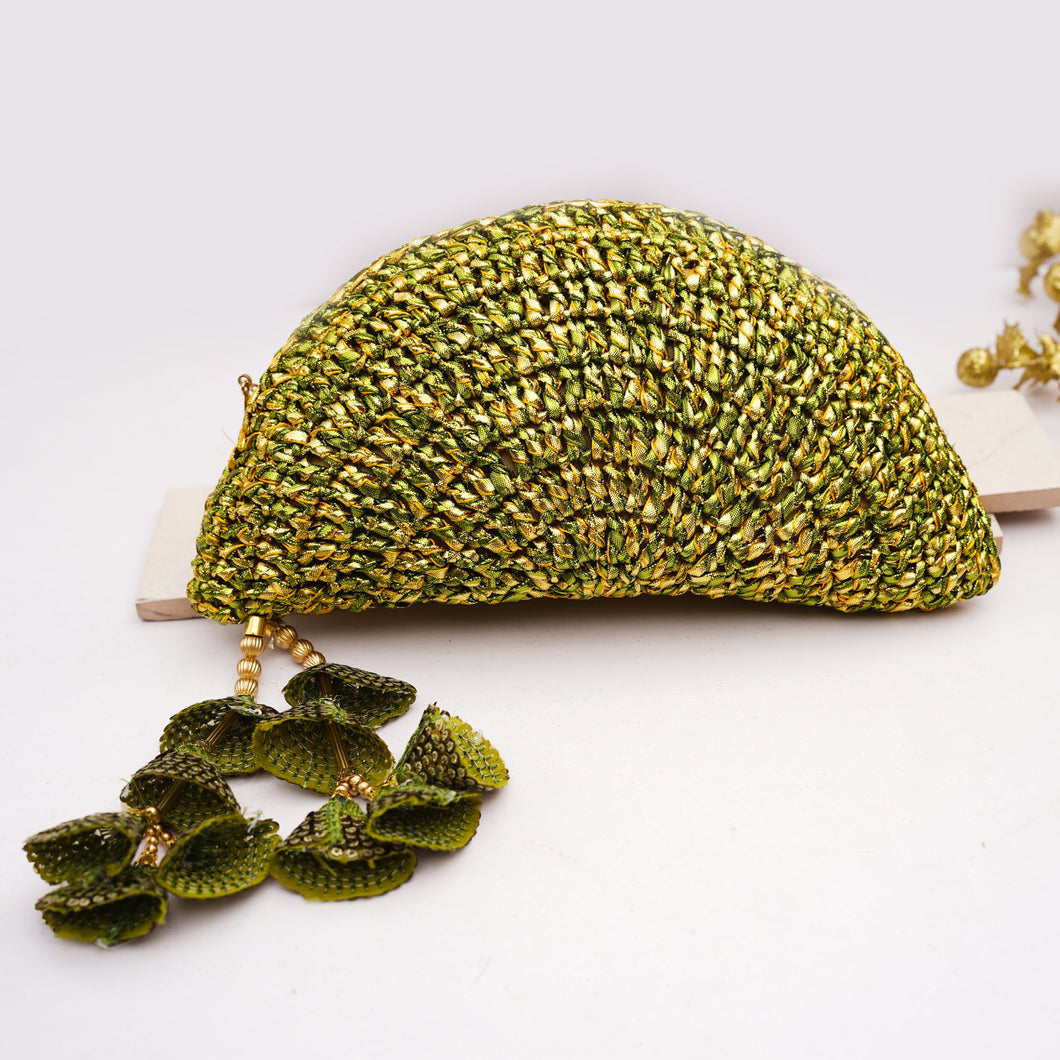 Golden/Green Gota Handbag