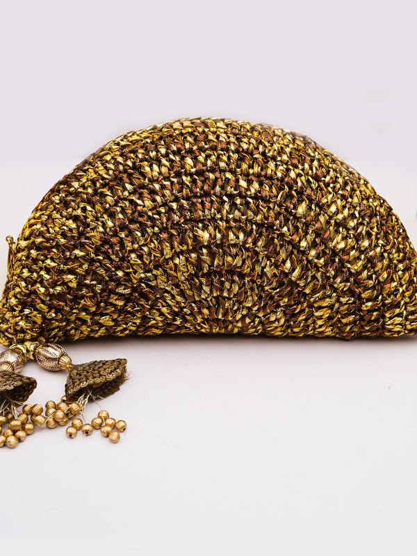 Golden/Brown Gota Handbag