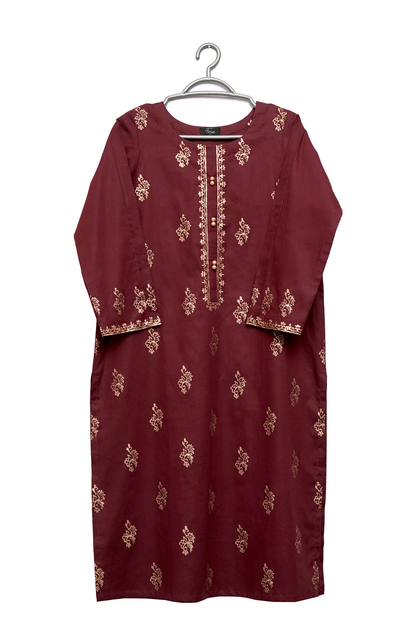 Mehak (Stitched Shirt) - Deep Maroon