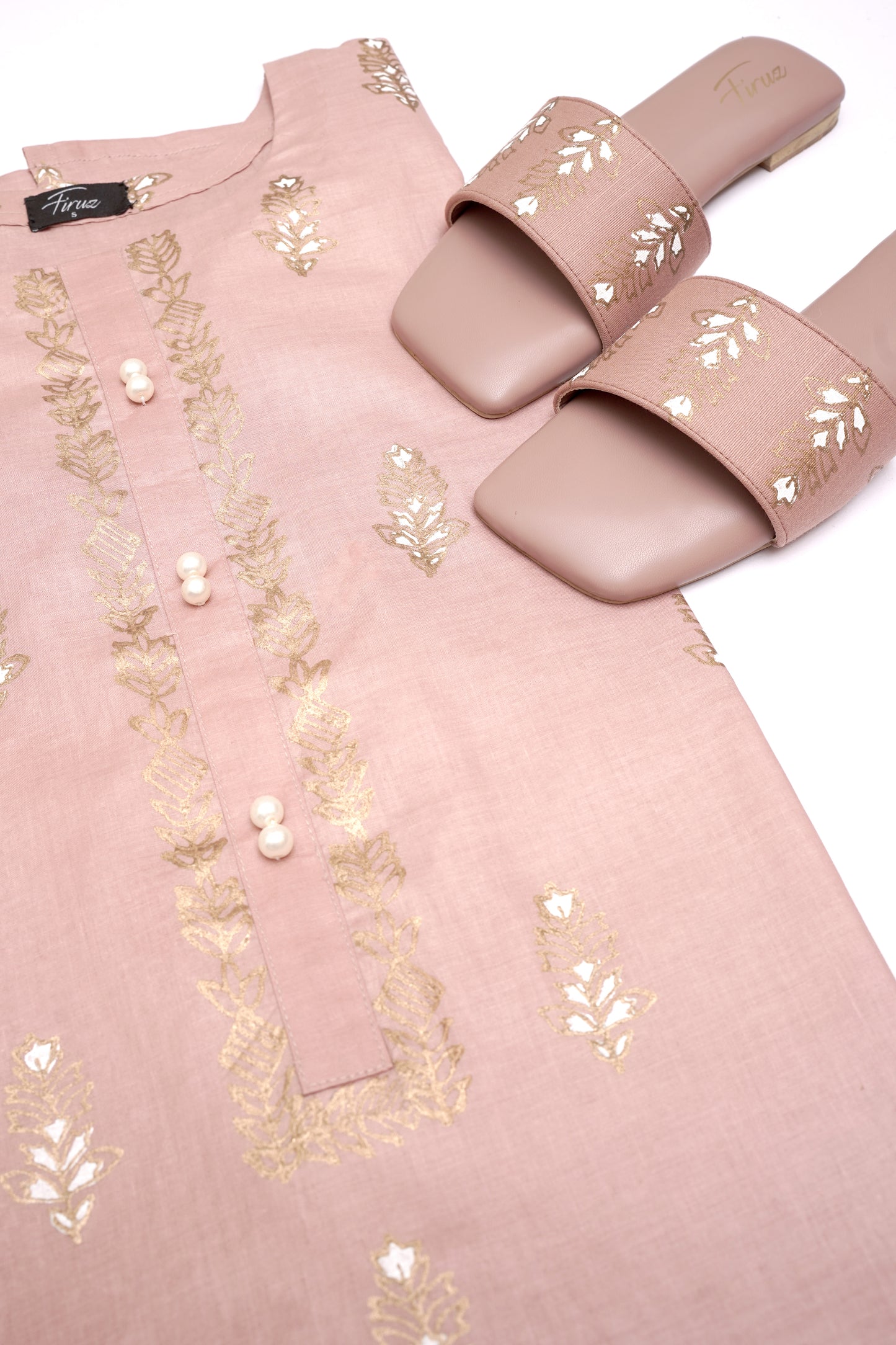 Tabassum (Stitched Shirt) - Tea Pink