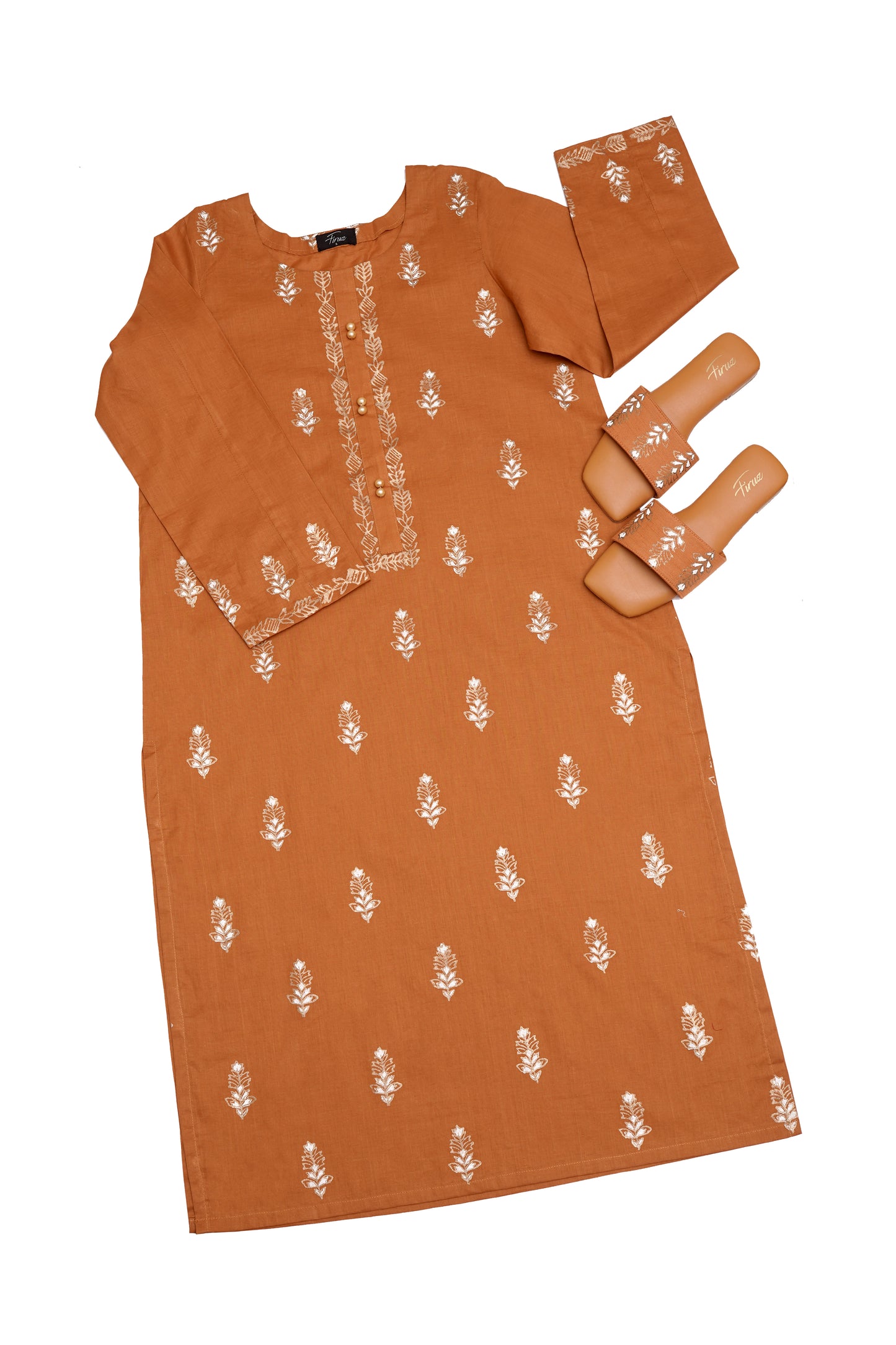 Tabassum (Stitched Shirt) - Rust