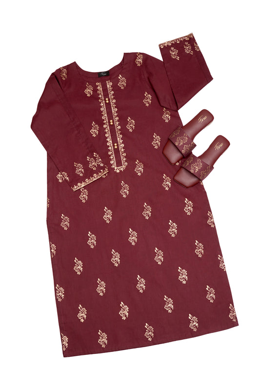 Mehak (Duo Set) - Deep Maroon