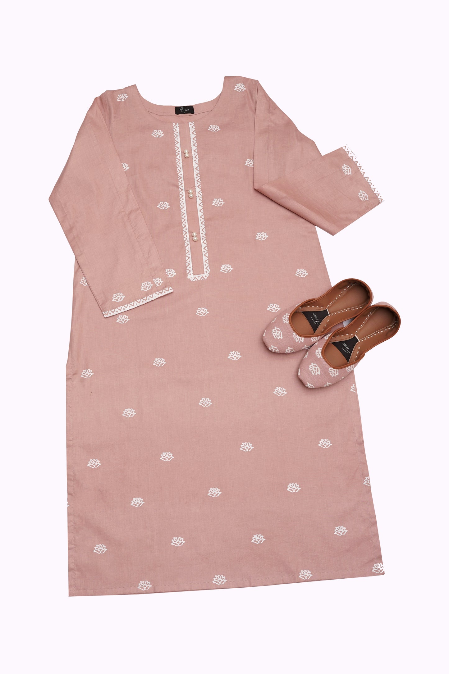 Naaz (Stitched Shirt) - Powder Pink