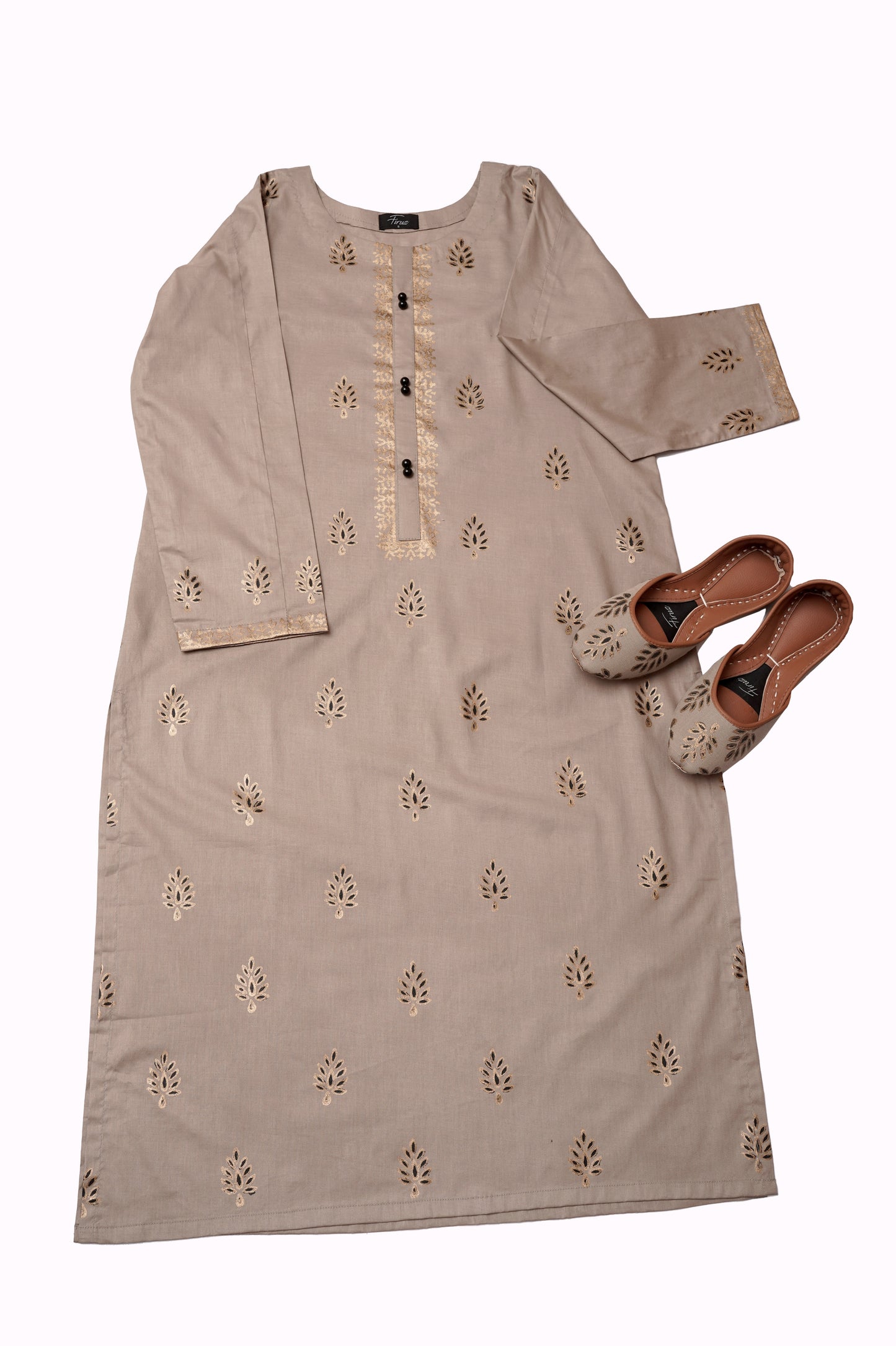 Rahi (Stitched Shirt) - Dark Beige