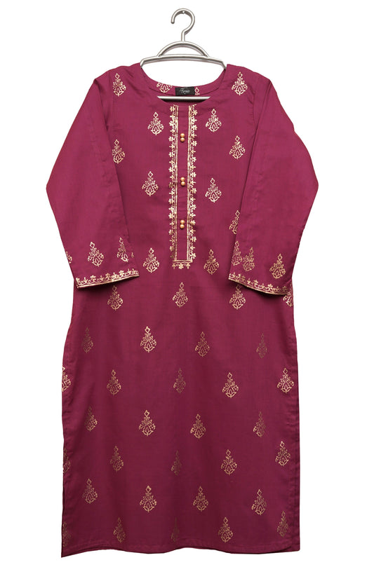 Aabshaar (Magenta) Stitched Shirt