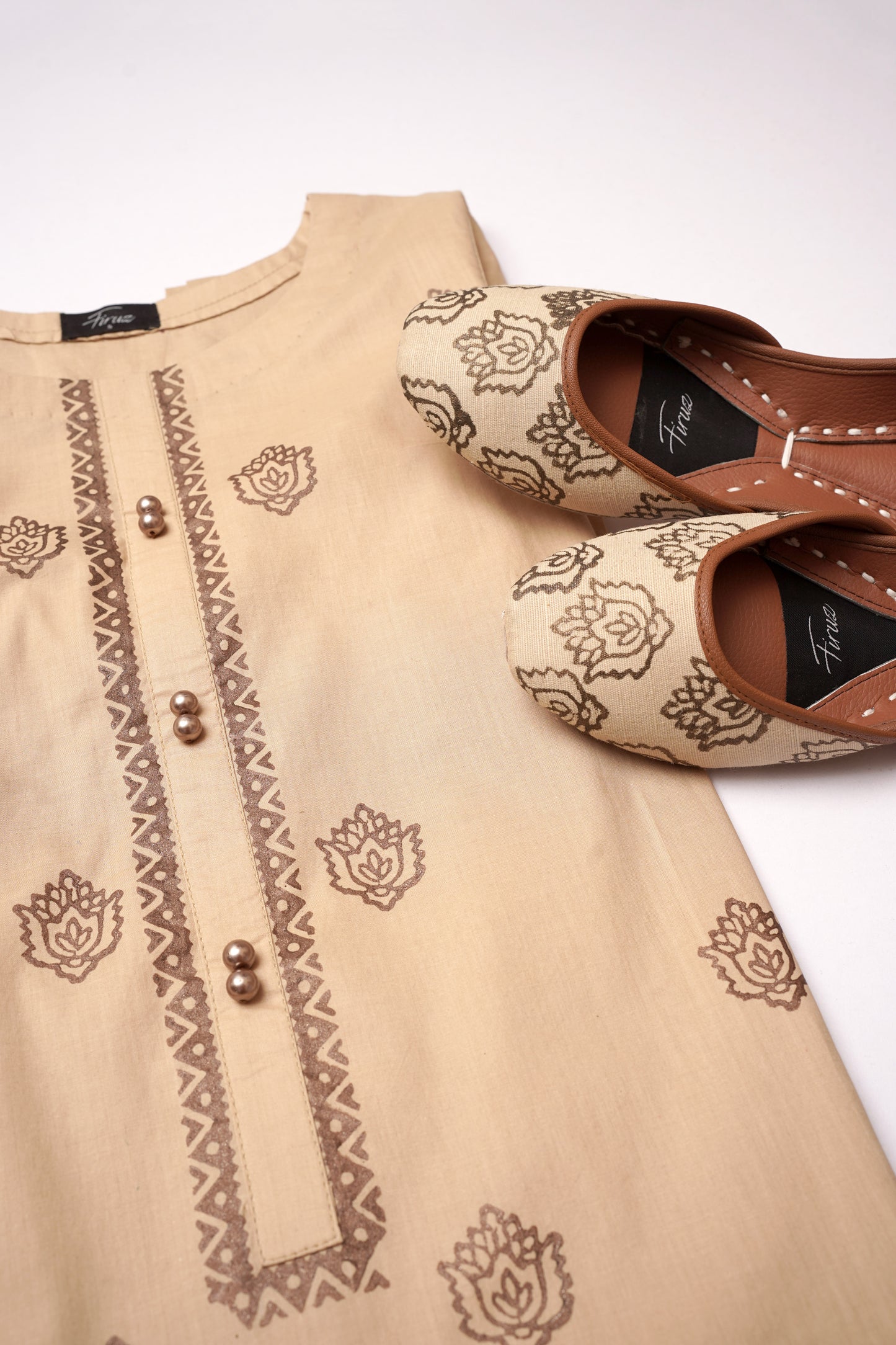 Singhar (Beige) Stitched Shirt