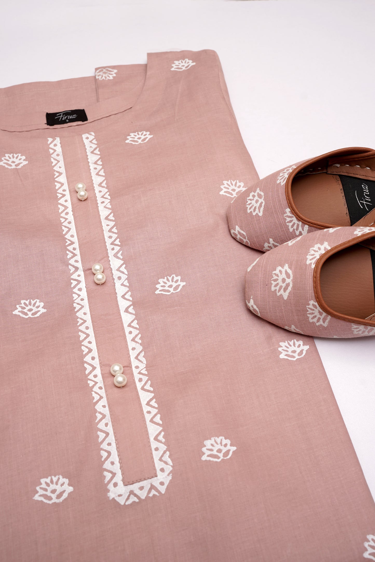 Naaz (Stitched Shirt) - Powder Pink