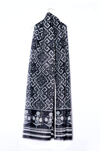 Black Geometric Pattern Dupatta