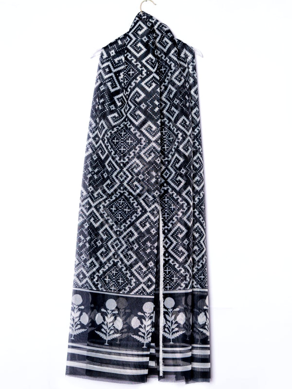 Black Geometric Pattern Dupatta