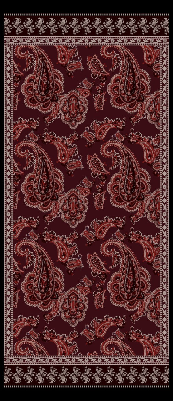 Floral Garnet Dupatta