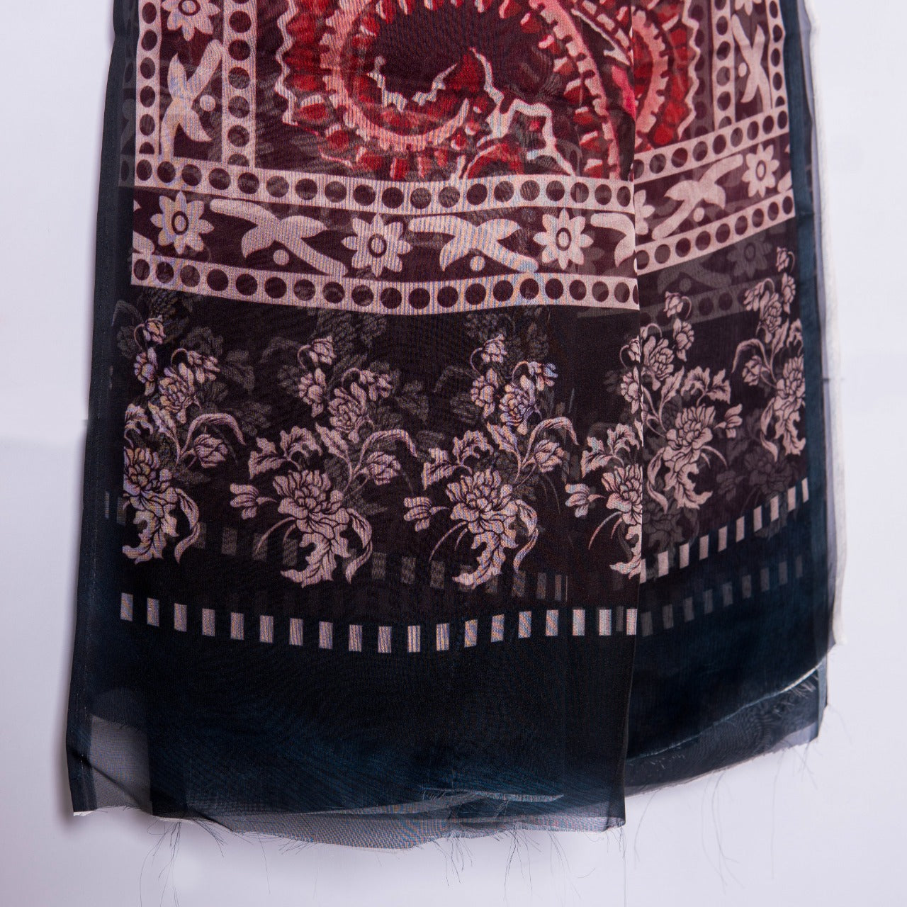 Floral Garnet Dupatta